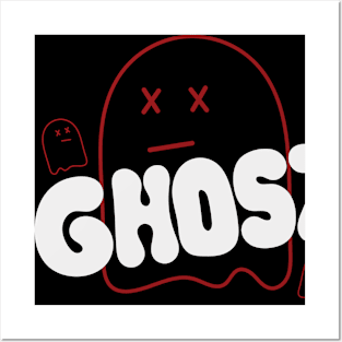 T-shirt Ghost Simple for Daily and Gift Posters and Art